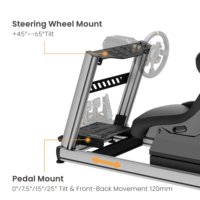 Cockpit de simulation de course en aluminium haut de gamme LRS08-BS01 avec siège, compatible Direct Drive, pour simulateur de course Logitech Fanatec Thrustmaster