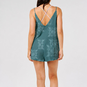Nuevo diseño de verano, mono holgado con estampado estilo isleño, personalizado, suave, 100% algodón. - Product Image 3