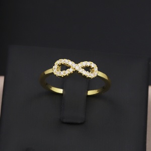 Ensemble de bagues de mariage tendance en laiton JXX, plaqué or 24 carats, fiançailles, zircone cubique 5A, bague pour femme - Product Image 4