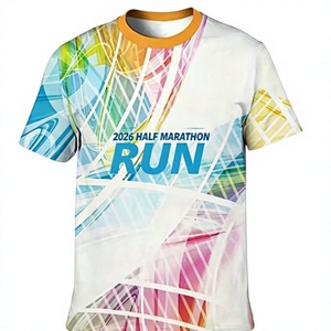 เสื้อยืด OEM สกรีนโลโก้ตามสั่ง แบบซับลิเมชั่นเต็มตัว ผ้าโพลีเอสเตอร์ 100% แห้งเร็ว สำหรับออกกำลังกาย พิมพ์ลายทั่วตัว ผู้ผลิตเสื้อยืดตามสั่ง - Product Image 4