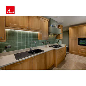 Muebles de Cocina Modelo Nuevo de Madera de Arce Teñida a Mano Estilo Americano Alland Green Island, Diseños Mini para Cocinas <span class=keywords><strong>Pequeñas</strong></span> - Product Image 5