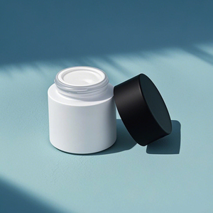 Contenitore di vetro di fabbricazione cinese 120ml 100ml <span class=keywords><strong>50ml</strong></span> 30g 20g Set di bottiglie di vetro cosmetico in bianco e nero con pompa - Product Image 4