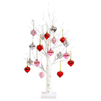 Guirlande lumineuse LED en plastique en forme de fleur d'amour pour la Saint-Valentin, ornement suspendu pour accessoires photo de mariage et décoration intérieure