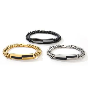 Pulsera Cubana de Acero Inoxidable con Baño de Oro PVD, Resistente al Agua y al Deslustre, Personalizada al por Mayor - Product Image 2