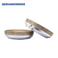 Disque abrasif diamanté à liaison métallique personnalisé en usine, forme de bol, pour chanfreinage de bords, meulage et polissage du verre, 1 pièce