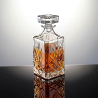 Carafe à whisky en verre cristal de luxe vide 750 ml, cadeau d'affaires classique transparent