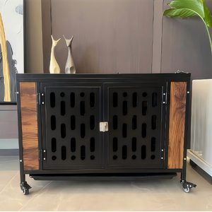 中国制造优质不锈钢宠物笼可锁小型实用宠物载体家用 - Product Image 2