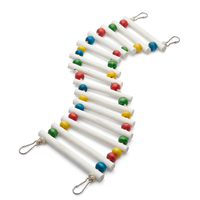 Jouets pour oiseaux en cordes de bois naturel modernes et flexibles, échelle d'escalade - Pont flexible de 11 à 23,6 pouces pour hamster, petaugeur, rat