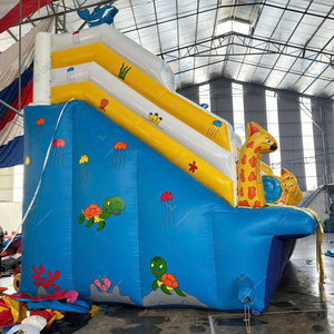 Características de Fácil Instalación: Tobogán Acuático Inflable para Parques de Diversiones, Casa de Brinco de 6m x 8m, Aplicación de Juego de 1,2m, Material de PVC - Product Image 1