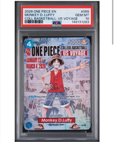 ONE PIECES Versión Estadounidense, Colaboración de Luffy con Basketball, PSA 10 GEM MT 2026, Exclusivo del Evento US VOYAGE, P-055 Monkey D. Paper 14+