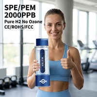 Bouteille d'eau OEM ODM 420 ml, technologie SPE, 2000 PPB, générateur d'eau portable à haute concentration, technologie de séparation hydrogène-oxygène