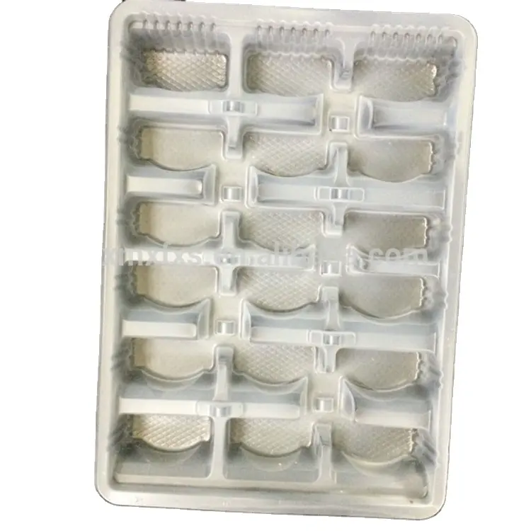 White Blister 18-Compartment Plastic PP Frozen Food Dumpling Container Tray Plastic Plates & Bowls