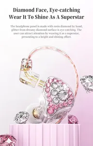 Q2 Pro Cancelación de ruido HIFI Audio Diseño incrustado de diamante Auricular con cable 3,5mm en monitores de oído Auriculares con micrófono - Product Image 6