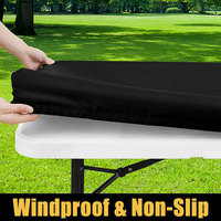 Nappe en tissu polyester élastique Spandex avec logo personnalisé, 4, 5, 6, 8 pieds, pour fêtes, banquets, événements, mariages