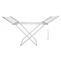 Tendedero Eléctrico Plegable Multifuncional de Aleación de Aluminio, Calentador de Toallas Portátil, Secador de Ropa para el Hogar y el Baño