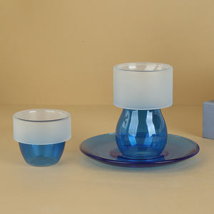 Elegante Tazza da Caffè in Vetro Borosilicato Fatto a Mano da 100ml, Bicchiere Trasparente con Bordo Ondulato <span class=keywords><strong>per</strong></span> Caffè <span class=keywords><strong>Turco</strong></span> o Tè - Product Image 3