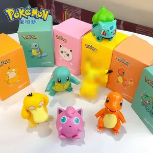 HL Hot Selling Anime Poke Pvc Figure Doll Blind Box Chamader Squirtle Eevee Pocket Blinder Box