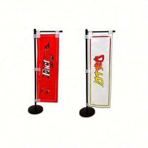 Drapeau japonais mini Nobori personnalisé avec logo imprimé, 10x30cm, 100% polyester, haute qualité, pas cher, avec support - Product Image 6