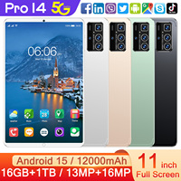 Pro 14 11 Inch Ring Phablet 16GB+1TB 108MP 8000mAh 5G Wi-Fi Dual SIM+TF Mobile Multibahasa Global Premiere Android 15 Tablet