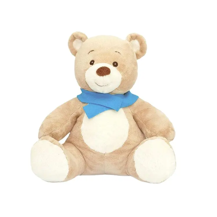 Alta calidad bufanda azul oso de peluche suave juguetes de peluche