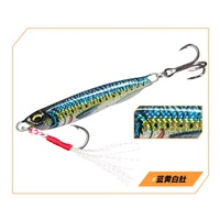Leurre métallique de pêche 10-30g pour lancer longue distance, mini-jigging, couleurs peintes 3D, leurres de pêche réalistes en vrac