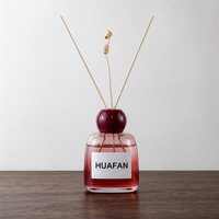 Bouteille diffuseur de parfum en verre transparent 100ml 200ml avec bouchon, fond rond, vide, pour diffuseur d'arômes domestiques, logo personnalisé