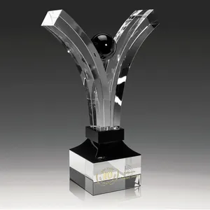 Nobel Kristalglas Viert Overwinning Trofee Award Op Maat Logo Relatiegeschenk Handwerk