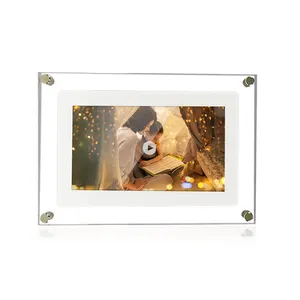 Оптовая продажа 7 дюймов акрил цифровая фото рамка сенсорный экран IPS LCD Прозрачная защитная пленка для экрана цифровой NFT арт рамы для картин