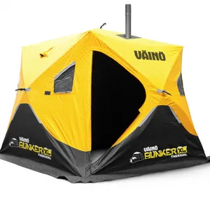 Vaino Tenda Anti Panas, Tenda Anti Panas Panas, Tenda Es Terisolasi, XL, Tenda Musim Dingin, dengan Lubang Cerobong Asap