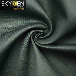 Skygen stock lot en gros tissé tissu chemise 60 s couleur unie 100% bio coton sergé tissu micro - Product Image 5