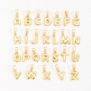 Collar con Colgante de Letra en Forma de Burbuja, Chapado en <span class=keywords><strong>Oro</strong></span>, Estilo Moderno, de la A a la Z, para Aniversarios y Ocasiones Especiales - Product Image 2