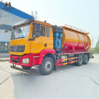 Camion d'aspiration de boues diesel manuel HEAVSTY 4375+1400, entre-essieux 22 m³, double réservoir, pour Shacman Delong SX1259MB4F1C