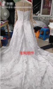 2023 арабский Дубай великолепное свадебное платье с длинным рукавом Русалка кружевные аппликации съемные Свадебные платья - Product Image 5