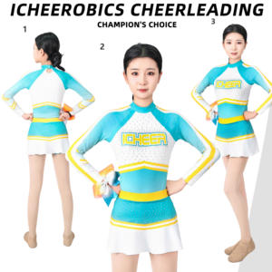 2025 Galaxy <span class=keywords><strong>Cheerleading</strong></span> Game Day <span class=keywords><strong>Uniforms</strong></span> Girls Set Custom Design Digitaal Printen Groen Wit Goud Trim Cheer Uniformen Jeugd - Product Image 3