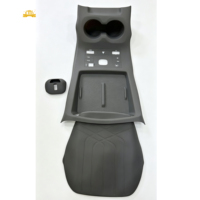 Ensemble complet de tapis en silicone pour console centrale BYD Qin Plus, couvre-console centrale, porte-gobelets, accessoires intérieurs de voiture modernes