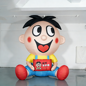 Figurines gonflables personnalisées avec logo de dessin animé Wangzi pour la décoration de centre commercial, affichage extérieur, statue de personnage créative - Product Image 4