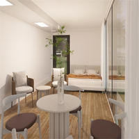 Maison conteneur préfabriquée de luxe moderne en acier de marque KT, respirante, type capsule Apple, garantie 5 ans, pour usage bureau ou villa, installation extérieure rapide