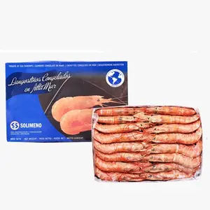 The Factory Wholesale Disposable Take Away Food Grade High Quality Customized LOGO 260g Double coated PE frozen shrimp box