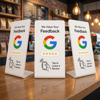 PVC Smart NFC RFID EM4305 Mini Tag Google Review Stand for Business Cards Hotel Use-Promotional Display for Customer Interaction
