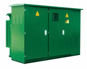 ZGS-12/0.4-630KVA boîte américaine 63KVA de type boîte de type boîte préinstallée devient belle sous-station en forme de boîte de transformateur immergé dans l'huile