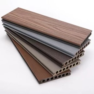 Planches de terrasse en composite WPC, surface lisse imperméable, revêtement de sol extérieur, bois-plastique, taille personnalisée, garantie 5 ans+, vente en gros - Product Image 1