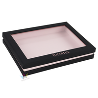 Boîtes Cadeaux Personnalisées pour Traiteur, Pâtisserie, Alimentation, en Carton Kraft, avec Couvercle Transparent et Fenêtre en PVC Clair, Blanches