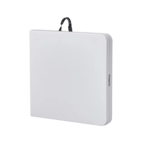 Mobilier d'extérieur Table pliante Table de pique-nique en plastique Table d'extérieur blanche rectangulaire polyvalente en plastique portable