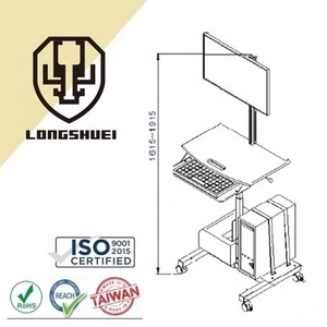 Cán sit-đứng tương tự như khí mùa xuân cơ giới cực PC đứng với VESA khung cho điều hành chơi game soạn thảo bàn trong nhà văn phòng - Product Image 2