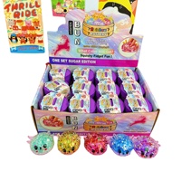 Jouet anti-stress à presser en forme de petit cerf de Noël de 5,5 cm avec perles dorées et paillettes éclatantes, boîte surprise sur le thème du vapeur