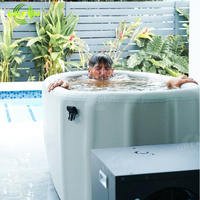 Baignoire de glace gonflable de tube de bain de glace de plongeon froid portatif pour la récupération de sport avec la couverture