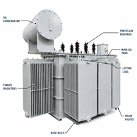 Fabricants de transformateurs de puissance immergés dans l'huile de haute qualité, transformateur électrique industriel haute fréquence 3150 kVA, transformateur élévateur de tension