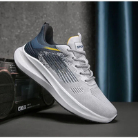Chaussures de sport respirantes en maille pour hommes, de luxe, de marque, en gros, tendance, polyvalentes, antidérapantes, décontractées, pour la course à pied
