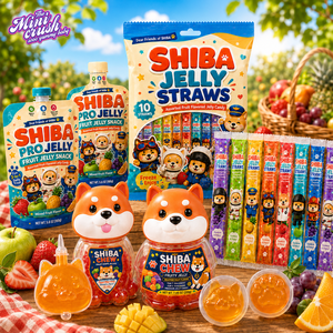 Divertidos Dulces de Gelatina con Forma de Perro <span class=keywords><strong>Shiba</strong></span> 3D, Sabores Variados, Bolsa con Pajita, Golosinas Divertidas con Forma de Animales para Niños - Product Image 1