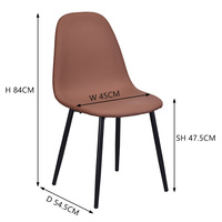 Échantillon Gratuit Chaise de Salle à Manger Nordique en Similicuir Style Luxe Moderne Personnalisée pour Restaurant